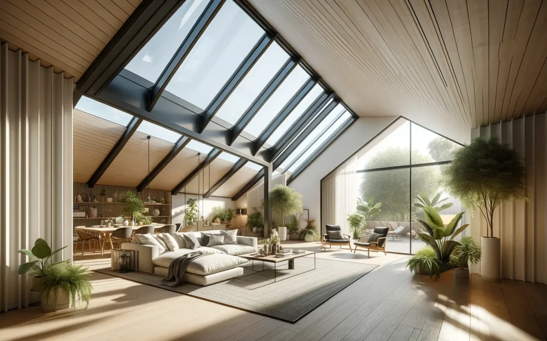 Dach kalenicowy – doświetlanie naturalnym światłem