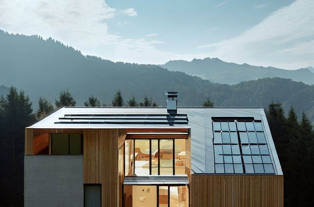 Okna w dachu nowoczesnego budownictwa mieszkaniowego