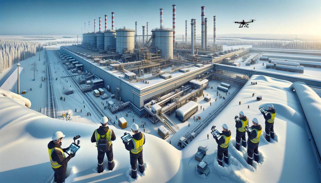 Monitorowanie dachu hal produkcyjnych pod obciążeniem śniegiem